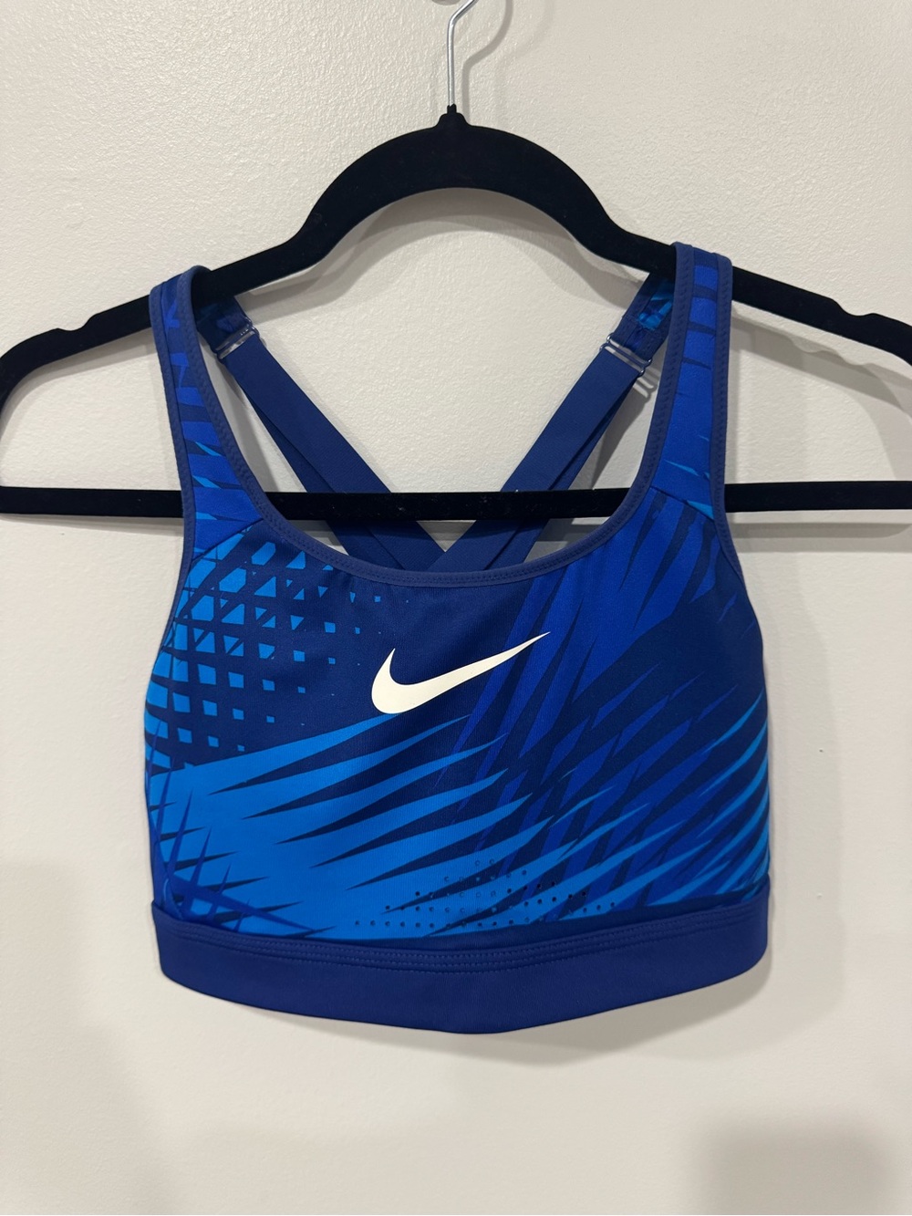 Nike Blue Graphic Dri-FIT Sports Bra